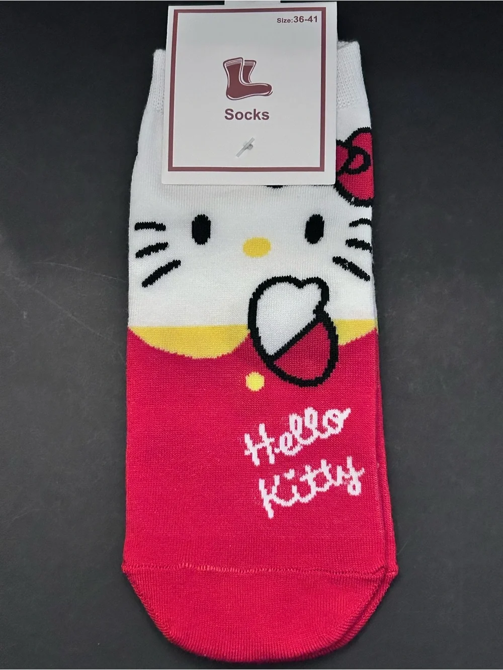 Sanrio Hello Kitty Set of (5) Five Pairs White, Red, Pink & Blue Character Socks